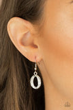 Paparazzi "OVAL The Limit" Silver Necklace & Earring Set Paparazzi Jewelry