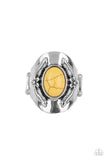 Paparazzi "Santa Fe Sanctuary" Yellow Ring Paparazzi Jewelry