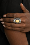 Paparazzi "Santa Fe Sanctuary" Yellow Ring Paparazzi Jewelry