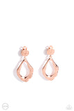 Paparazzi "Metallic Mezzanine" Copper Clip On Earrings Paparazzi Jewelry