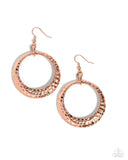 Paparazzi "Gallery Gear" Copper Earrings Paparazzi Jewelry