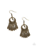 Paparazzi "PRAIRIE For Me" Brass Earrings Paparazzi Jewelry