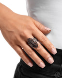 Paparazzi "Victorian Vanity" Black Ring Paparazzi Jewelry