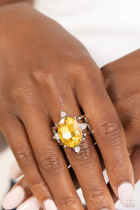 Paparazzi "Sensational Sparkle" Yellow Ring Paparazzi Jewelry