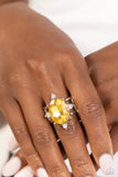 Paparazzi "Sensational Sparkle" Yellow Ring Paparazzi Jewelry