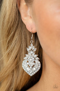 Paparazzi "Royal Hustle" White Earrings Paparazzi Jewelry