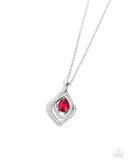 Paparazzi "Dauntless Demure" Red Necklace & Earring Set Paparazzi Jewelry