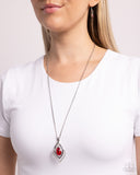 Paparazzi "Dauntless Demure" Red Necklace & Earring Set Paparazzi Jewelry