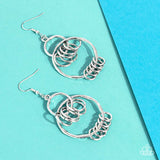 Paparazzi "Rebel Ringer" Silver Earrings Paparazzi Jewelry