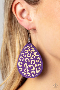 Paparazzi "Suburban Jungle" Purple Earrings Paparazzi Jewelry