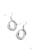 Paparazzi "Asymmetrically Artisan" Silver Earrings Paparazzi Jewelry