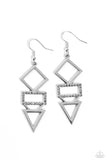 Paparazzi "Glamorously Geometric" Silver Earrings Paparazzi Jewelry