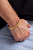 Paparazzi "Urban Zone" Gold Men's Urban Bracelet Paparazzi Jewelry