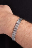 Paparazzi "Urban Zone" Silver Men's Urban Bracelet Paparazzi Jewelry