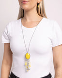 Paparazzi "Whimsical Wishes" Yellow Necklace & Earring Set Paparazzi Jewelry