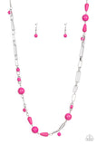 Paparazzi "Desert Journey" Pink Necklace & Earring Set Paparazzi Jewelry