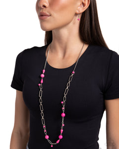 Paparazzi "Desert Journey" Pink Necklace & Earring Set Paparazzi Jewelry