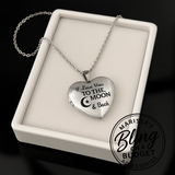 "I Love You To The Moon And Back" Silver Locket Necklace Paparazzi Jewelry