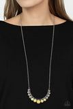 Paparazzi "Horseshoe Bend" Yellow Necklace & Earring Set Paparazzi Jewelry