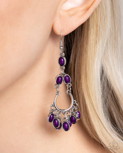 Paparazzi "Girly Girl Getup" Purple Earrings Paparazzi Jewelry