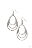Paparazzi "Trendy TIER-Drops" Silver Earrings Paparazzi Jewelry