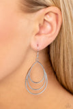 Paparazzi "Trendy TIER-Drops" Silver Earrings Paparazzi Jewelry