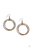 Paparazzi "Rebel Rotation" Brass Earrings Paparazzi Jewelry