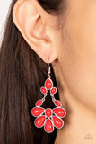 Paparazzi "Colorfully Canopy" Red Earrings Paparazzi Jewelry