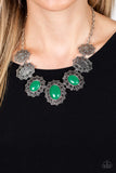 Paparazzi "Forever and EVERGLADE" Green Necklace & Earring Set Paparazzi Jewelry