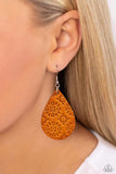 Paparazzi "Stylishly Subtropical" Orange Earrings Paparazzi Jewelry