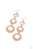 Paparazzi "High Society Stunner" Copper Earrings Paparazzi Jewelry