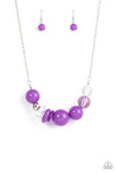 Paparazzi "Bauble Bonanza" Purple Necklace & Earring Set Paparazzi Jewelry