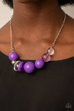 Paparazzi "Bauble Bonanza" Purple Necklace & Earring Set Paparazzi Jewelry