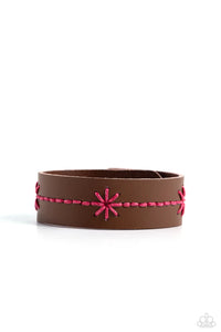 Paparazzi "A Cross-Stitched Gardens" Pink Wrap Bracelet Paparazzi Jewelry