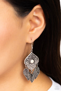 Paparazzi "Desert Canopy" White Earrings Paparazzi Jewelry