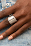 Paparazzi "Too Little Too Slate" Silver Ring Paparazzi Jewelry