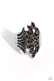 Paparazzi "Fearlessly Feathered" Brown Ring Paparazzi Jewelry