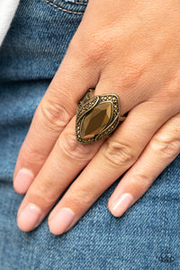 Paparazzi "Let Me Take a REIGN Check" Brass Ring Paparazzi Jewelry