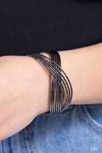 Paparazzi "Industrialized Shimmer" Black Bracelet Paparazzi Jewelry