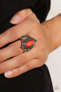 Paparazzi "Mojave Metro" Orange Ring Paparazzi Jewelry