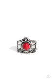 Paparazzi "Highland Plains" Red Ring Paparazzi Jewelry