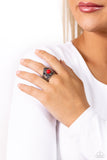 Paparazzi "Highland Plains" Red Ring Paparazzi Jewelry