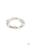 Paparazzi "We Totally Mesh" White Bracelet Paparazzi Jewelry