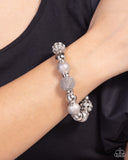 Paparazzi "We Totally Mesh" White Bracelet Paparazzi Jewelry