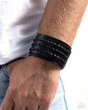 Paparazzi "Western Twist" Black Urban Wrap Bracelet Unisex Paparazzi Jewelry