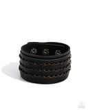 Paparazzi "Western Twist" Black Urban Wrap Bracelet Unisex Paparazzi Jewelry