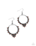 Paparazzi "Textured Twinkle" Orange Earrings Paparazzi Jewelry
