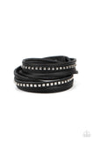Paparazzi "Studded Sensation" Black Wrap Bracelet Paparazzi Jewelry