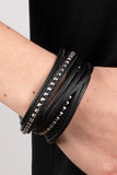 Paparazzi "Studded Sensation" Black Wrap Bracelet Paparazzi Jewelry