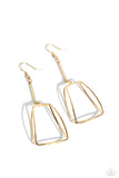 Paparazzi "Trapezoidal Transcendence" Gold Earrings Paparazzi Jewelry